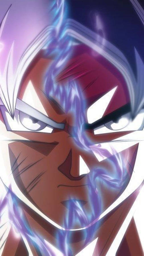 Close-up Face Of Black Goku Phone Wallpaper