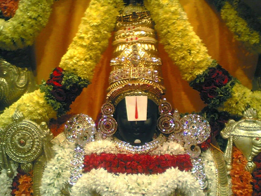 Close-up Of Lord Venkateswara Statue Wallpaper