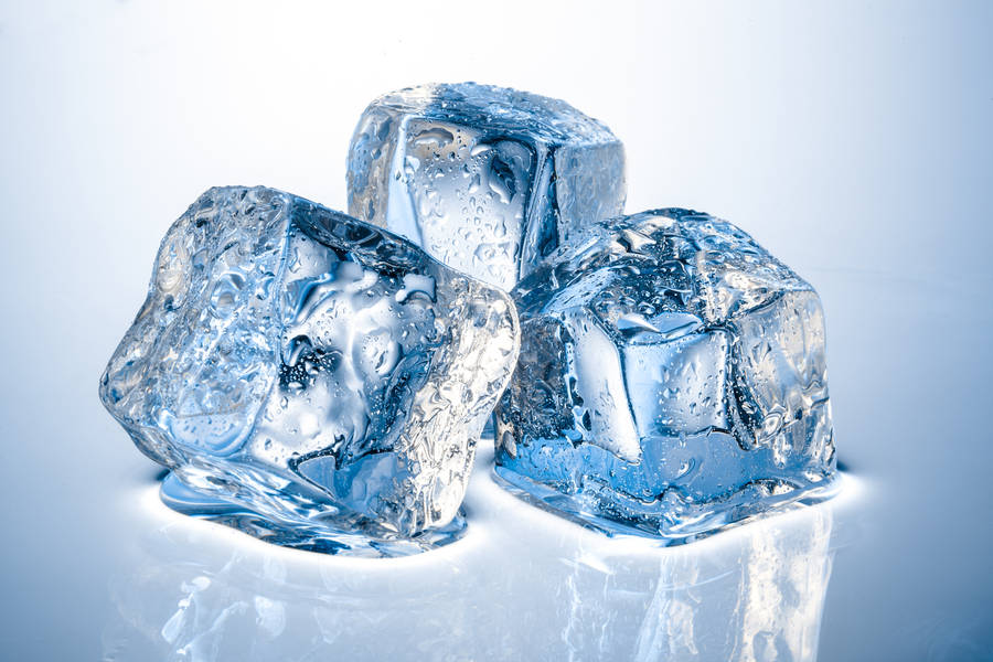 Close-up Of Pristine Ice Cube Wallpaper