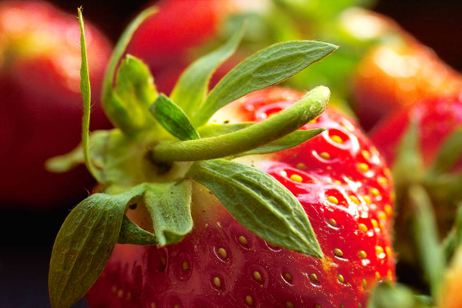 Close Up Of Strawberry And Other Fruits Wallpaper