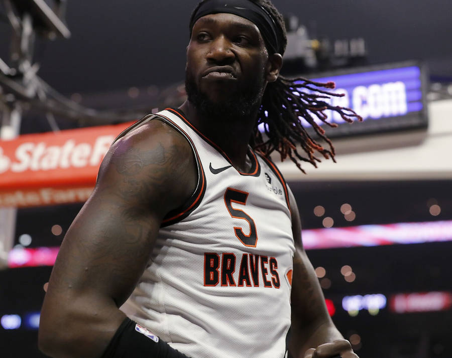 Close-up Portrait Of Montrezl Harrell In Action Wallpaper