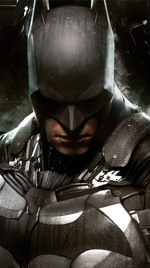 Close-up Shot Batman Arkham Knight Iphone Wallpaper