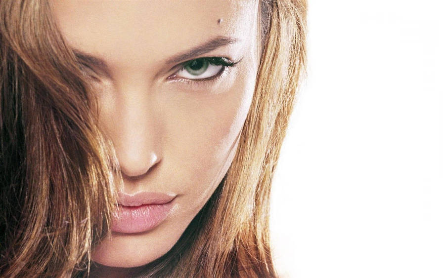 Close-up Smizing Angelina Jolie Wallpaper