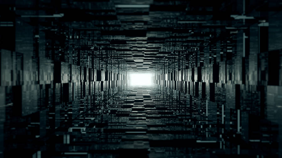 Closed Pathway Black 3d Wallpaper