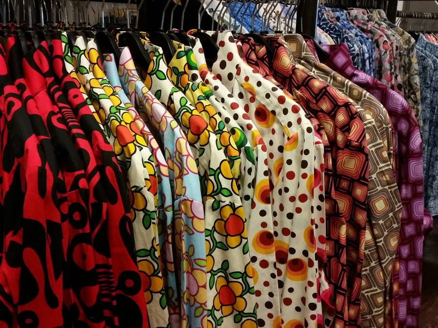 Clothes With Groovy Prints Wallpaper