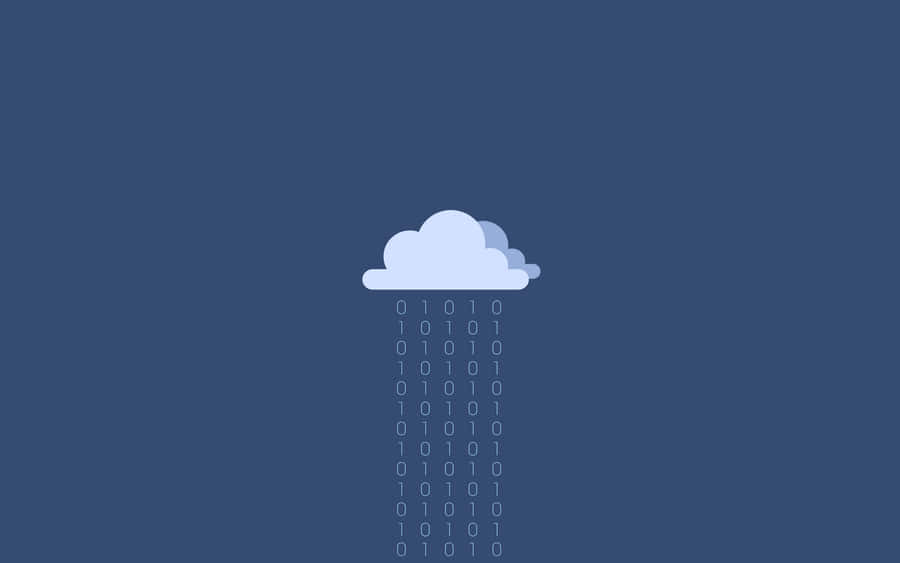 Cloud Raining Binary Minimal Background Wallpaper