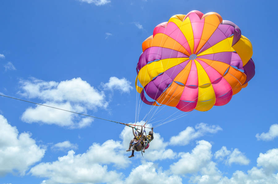 Cloud View During Parasailing Wallpaper