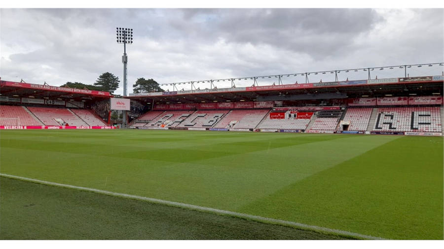 Cloudy Skies Over The Afc Bournemouth Stadium Wallpaper