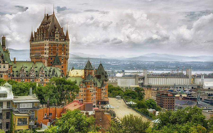 Cloudy Sky Quebec City Wallpaper