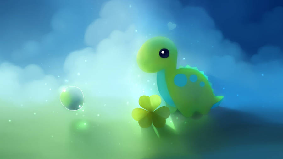 Clover Dinosaur Gaming Profile Wallpaper