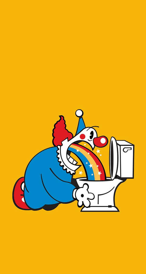 Clown Vomiting Rainbow Wallpaper