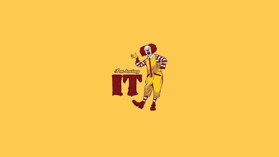 Clown Yellow Poster Wallpaper