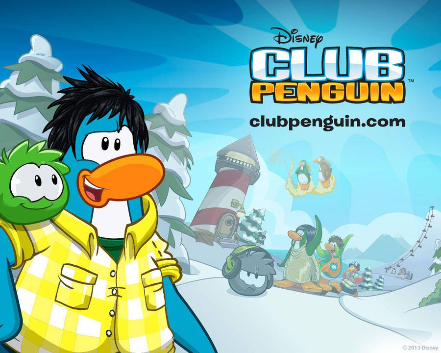 Club Penguin Winter Landscape Wallpaper