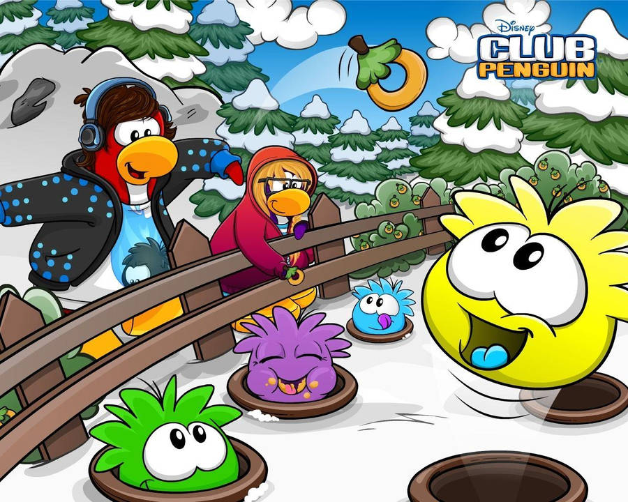 Club Penguin Winter Scene Wallpaper