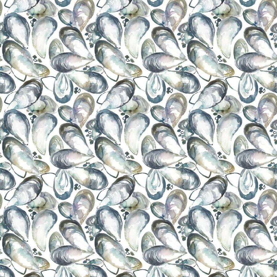 Cluster Of Mussels - Shellfish Pattern Print Wallpaper