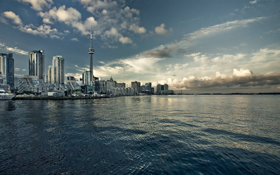 Cn Tower Lakeside View Wallpaper