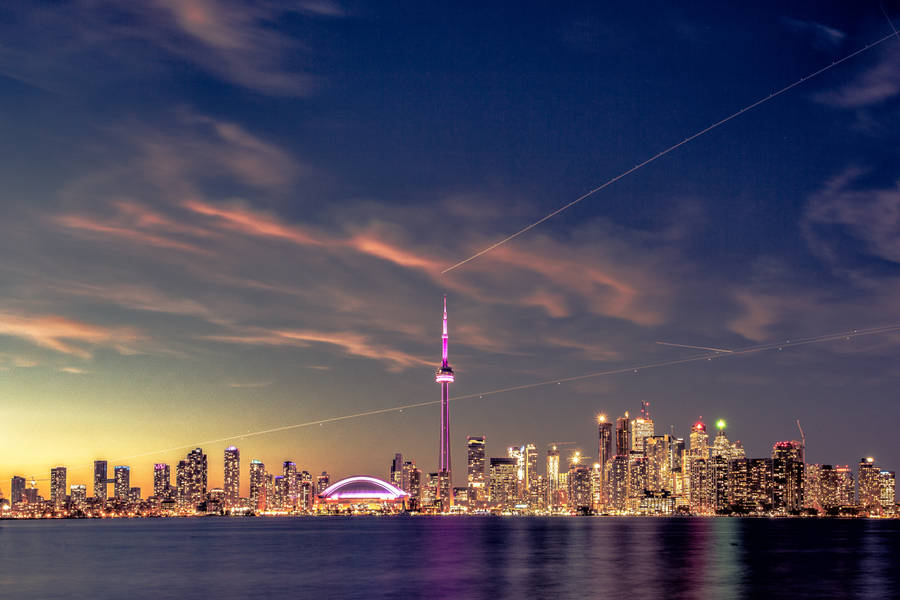 Cn Tower Panorama View Wallpaper