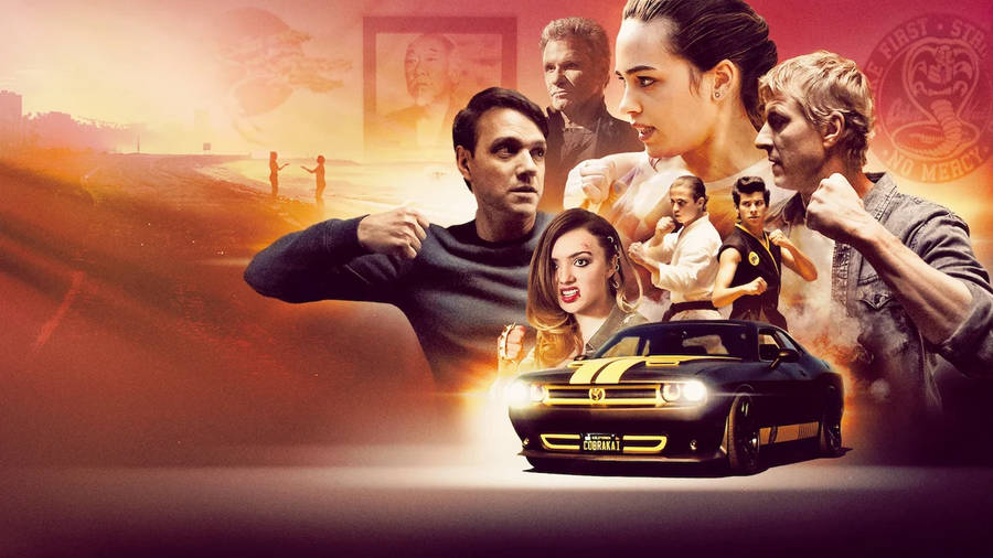 Cobra Kai Cool Mustang Car Wallpaper