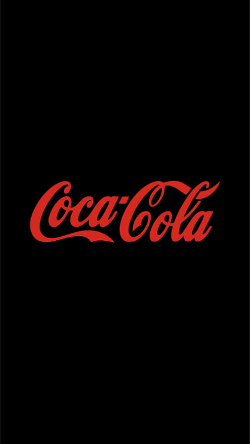 Coca Cola Logo On A Black Background Wallpaper