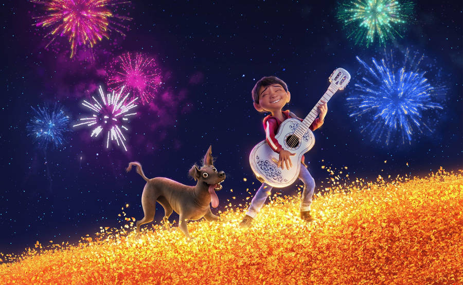 Coco Disney 4k Ultra Wide Miguel And Dante Wallpaper