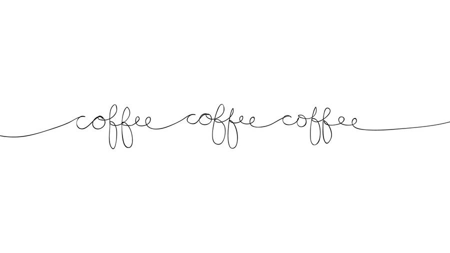 Coffee Cursive Simple Aesthetic Wallpaper