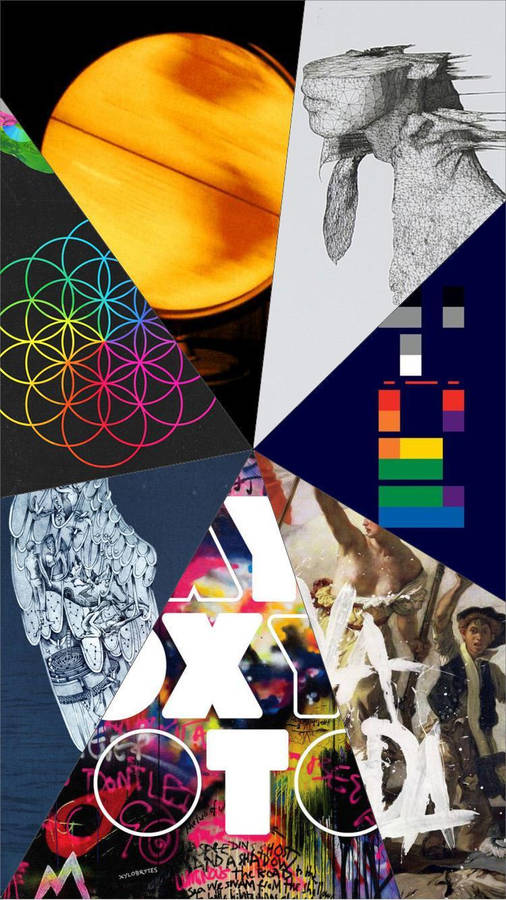 Coldplay Album Cover Portrait Collage Wallpaper