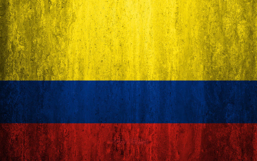 Colombia Flag Black Stain Art Wallpaper