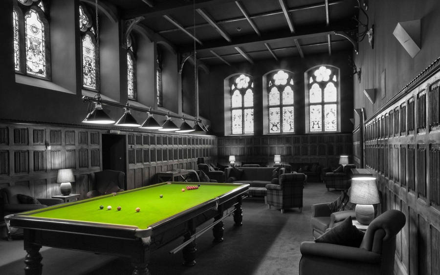 Color-splashed Snooker Table Wallpaper