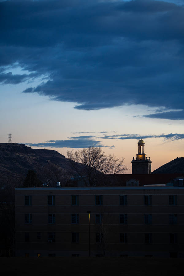 Colorado School Of Mines Glowing Tower Wallpaper