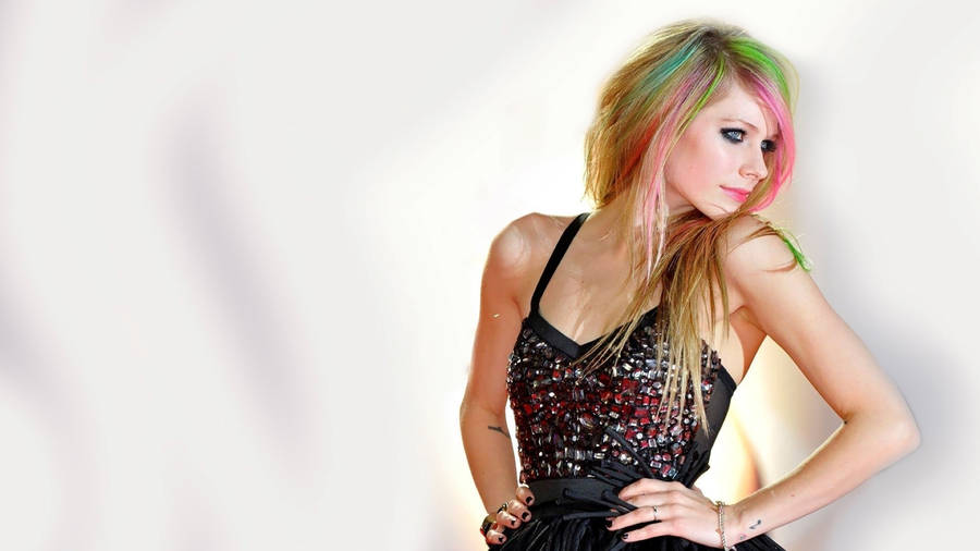 Colored-hair Avril Lavigne Wallpaper