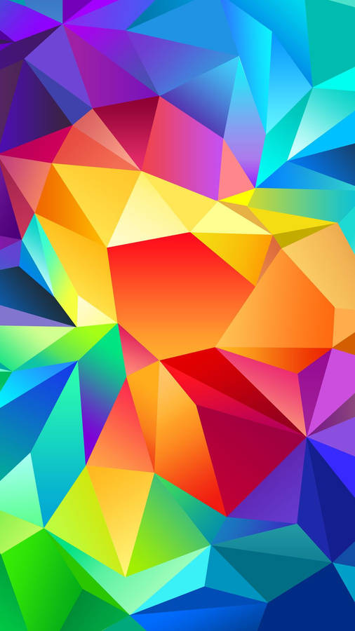 Colorful Abstract Geometric Triangles Wallpaper