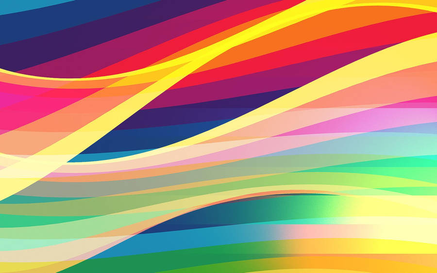 Colorful Abstract Rainbow Curves Wallpaper