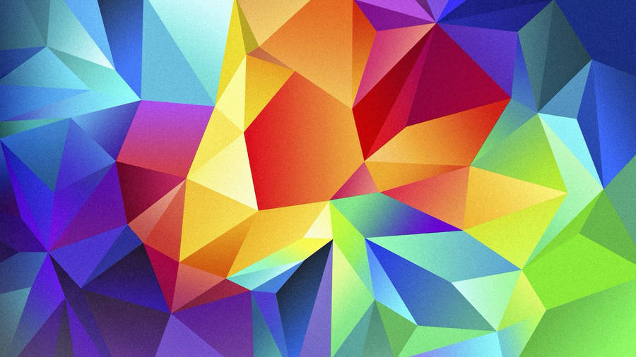 Colorful Abstract Triangle Prism Wallpaper