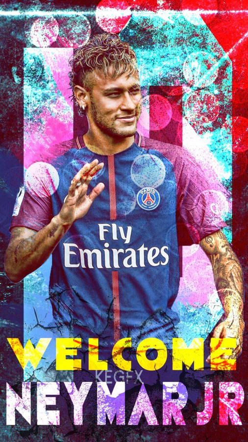 Colorful Art Neymar Jr. Wallpaper