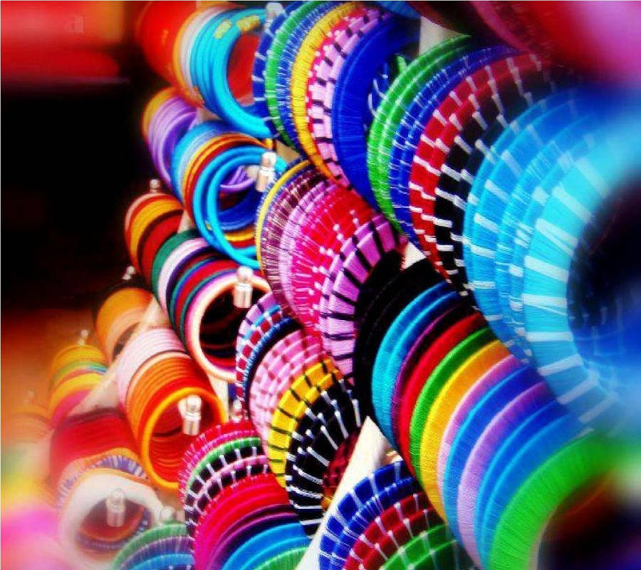 Colorful Assorted Bangles Wallpaper