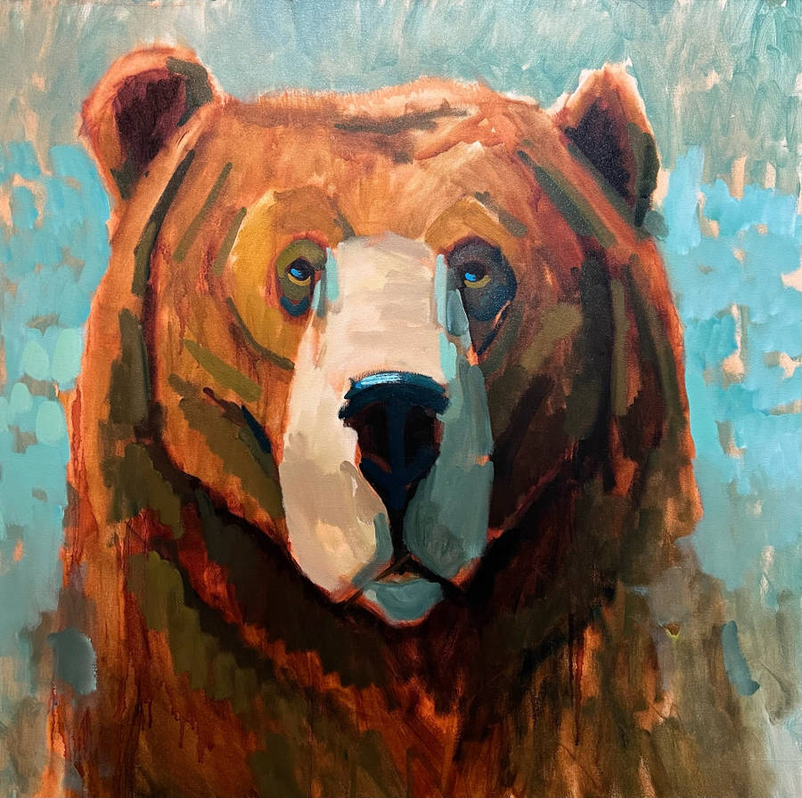 Colorful Bear Painting Wallpaper