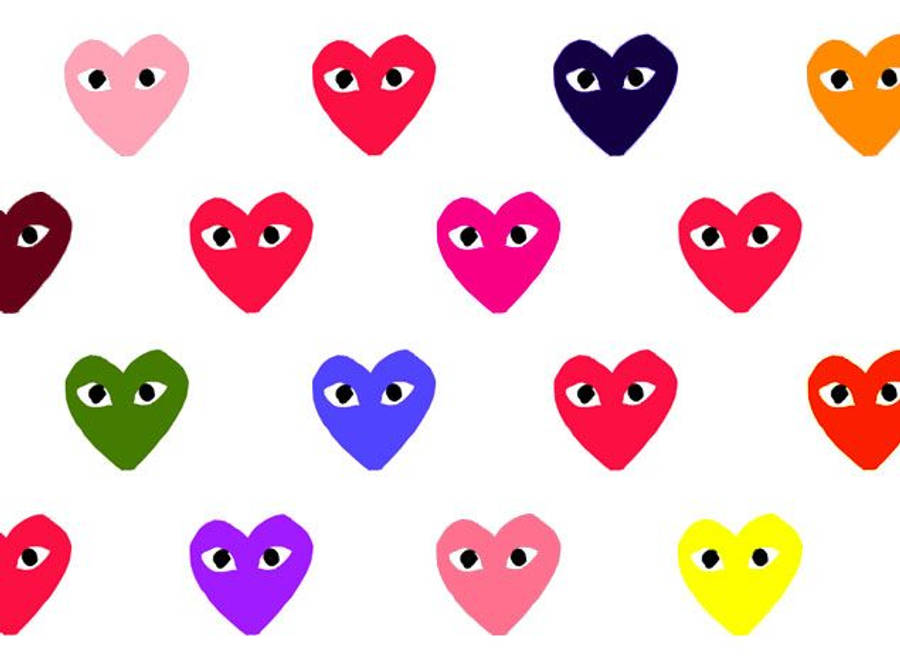 Colorful Cdg Hearts Wallpaper WallpapersOK