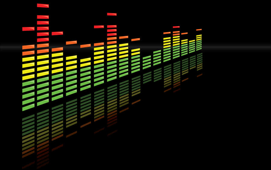 Colorful Digital Sound Wave Visualization Wallpaper