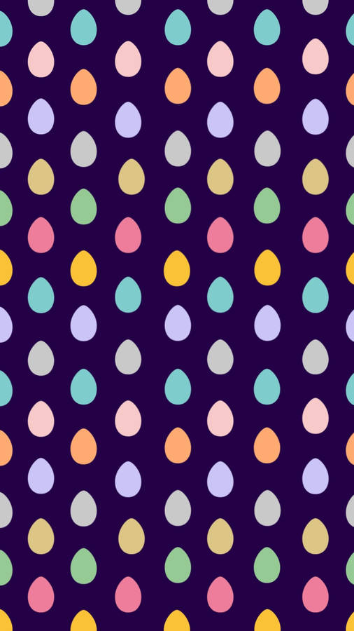 Colorful Eggs Aesthetic Pattern Wallpaper