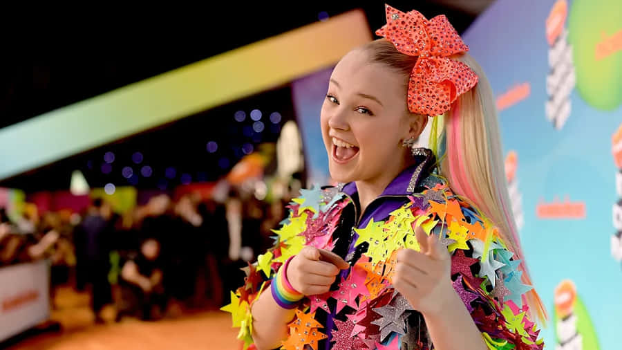 Colorful Event Appearance_ Jojo Siwa Wallpaper