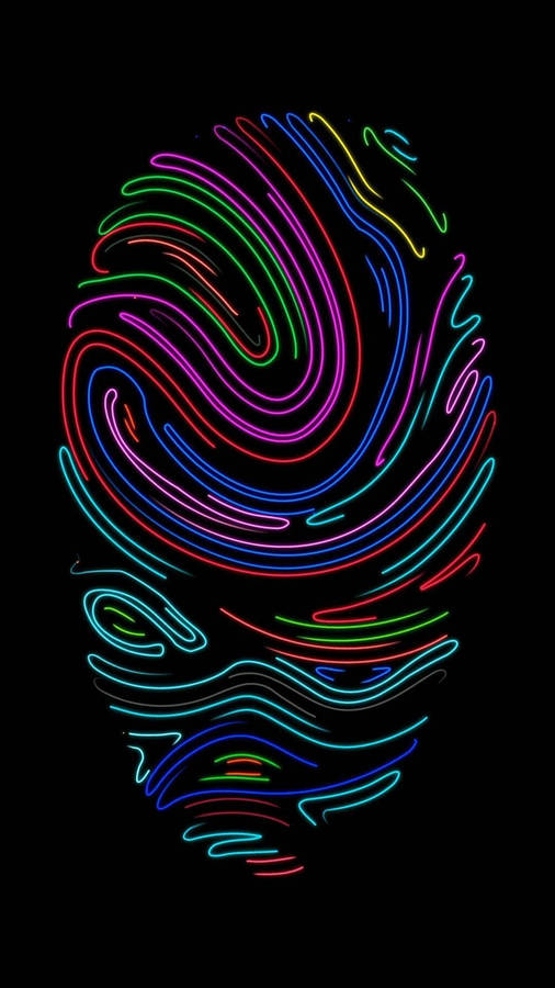 Colorful Fingerprint Phone Wallpaper