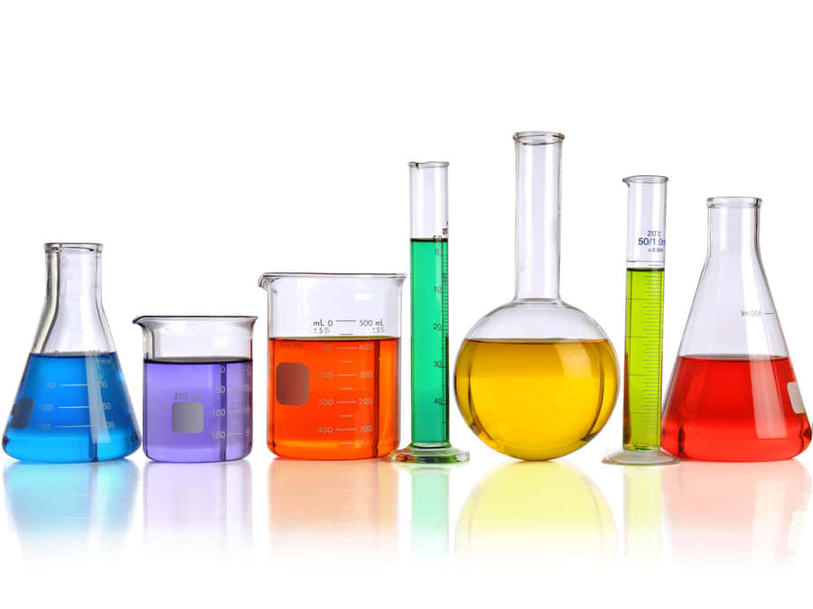 Colorful Laboratory Glassware Wallpaper