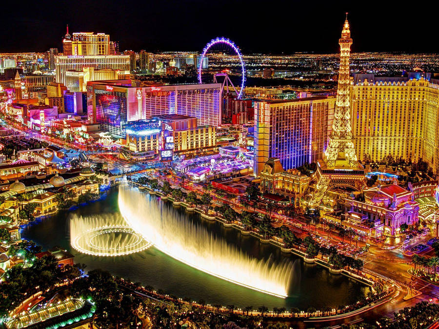 Colorful Las Vegas Night Wallpaper