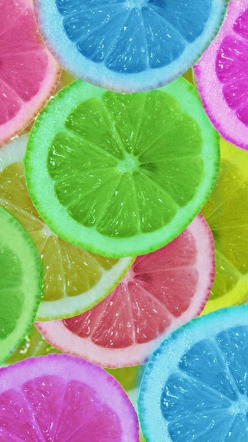 Colorful Lemon Slice Wallpaper