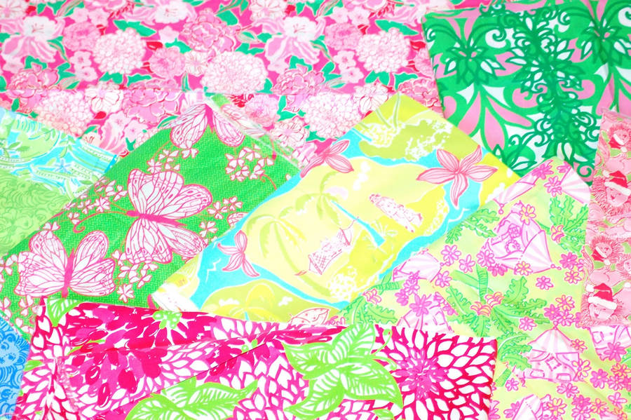 Colorful Lilly Pulitzer Desktop Collage Wallpaper