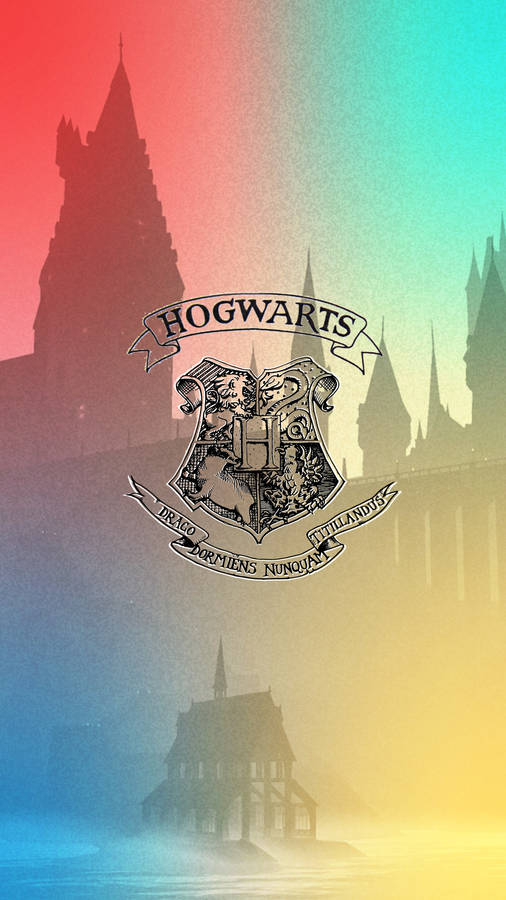 Colorful Logo Hogwarts Aesthetic Wallpaper