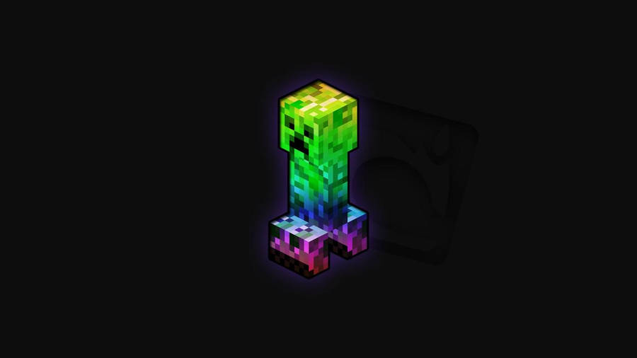 Colorful Minecraft Creeper Wallpaper