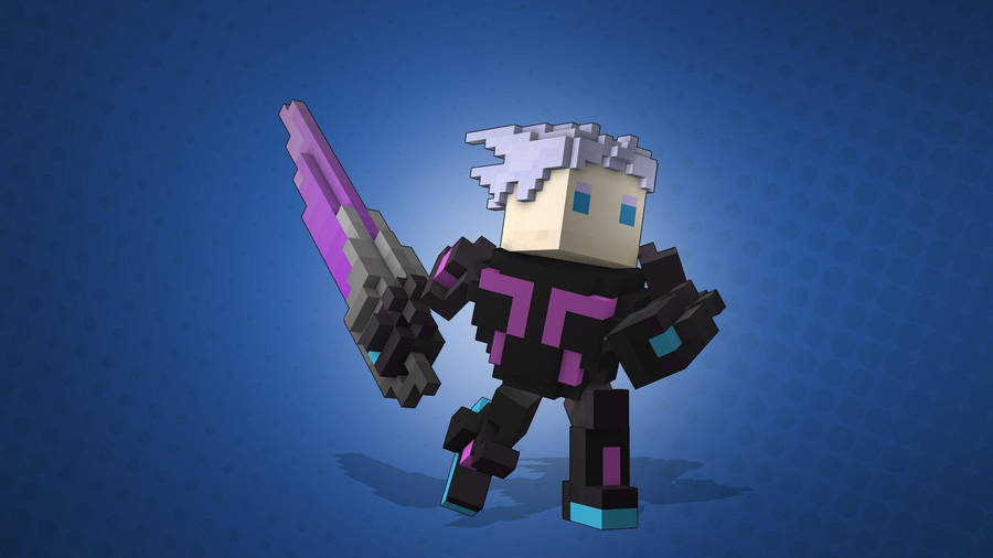 Colorful Neon Ninja In Trove Game Wallpaper