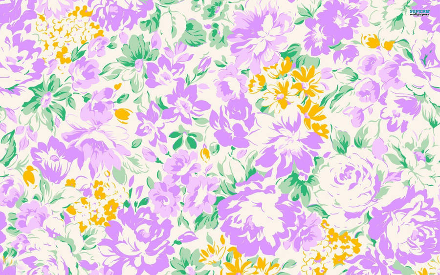 Colorful Painting Floral Desktop Wallpaper