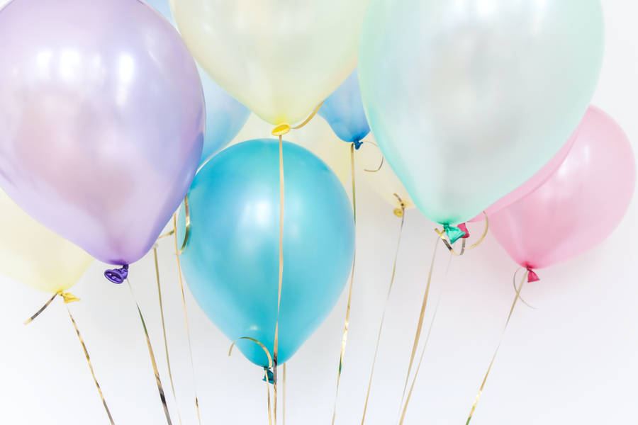 Colorful Pastel Balloons Wallpaper